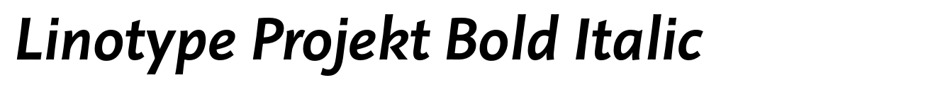 Linotype Projekt Bold Italic